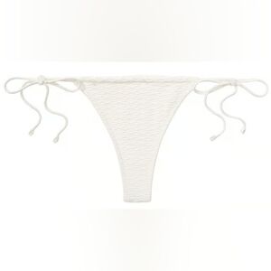 XXL Victoria's Secret Swim Side Tie Thong Bikini Bottom White Fishnet